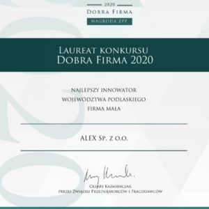 Certyfikat-dobra-Firma-ALEX-2020